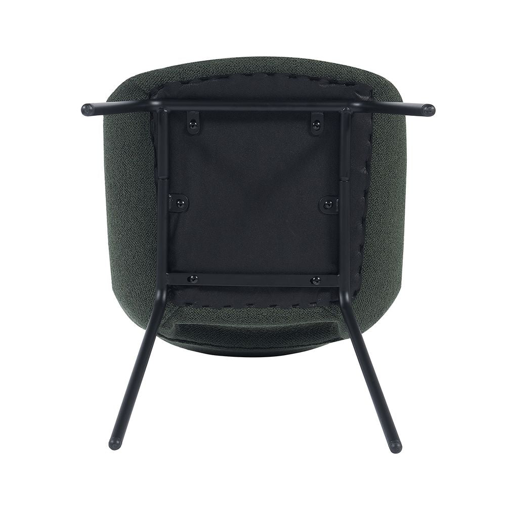 Chaise repas tissu vert foncé