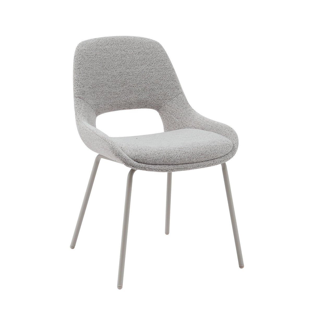 Chaise repas tissu marron et crème
