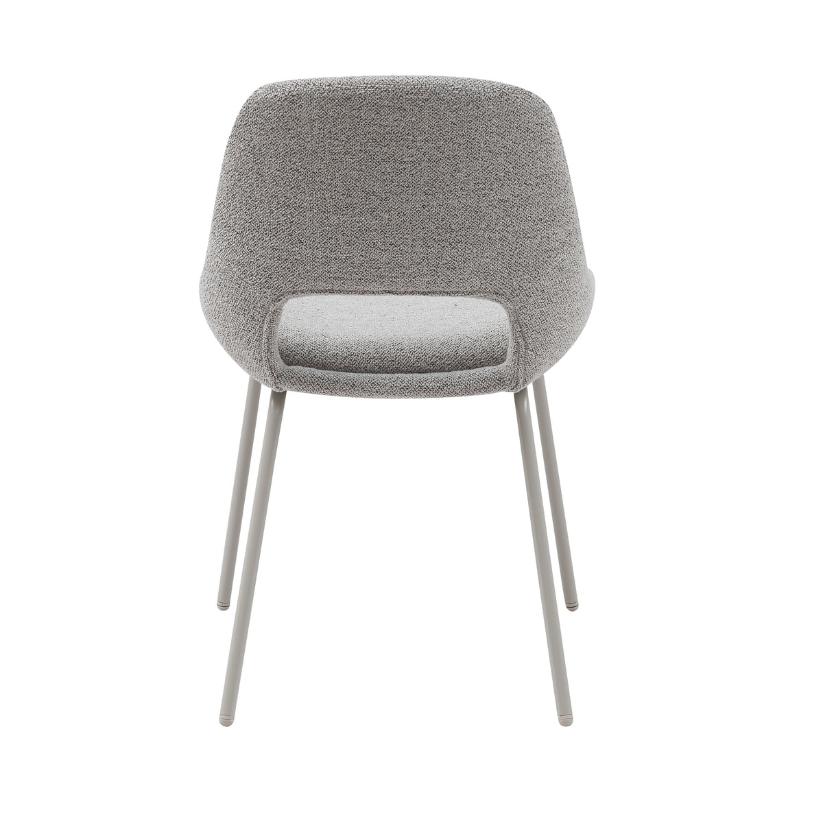 Chaise repas tissu marron et crème