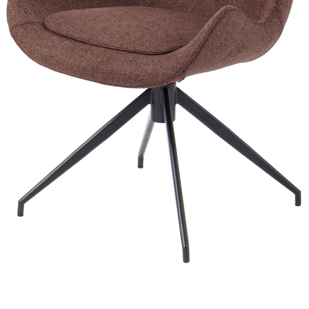 Chaise repas accoudoir tissu rouge