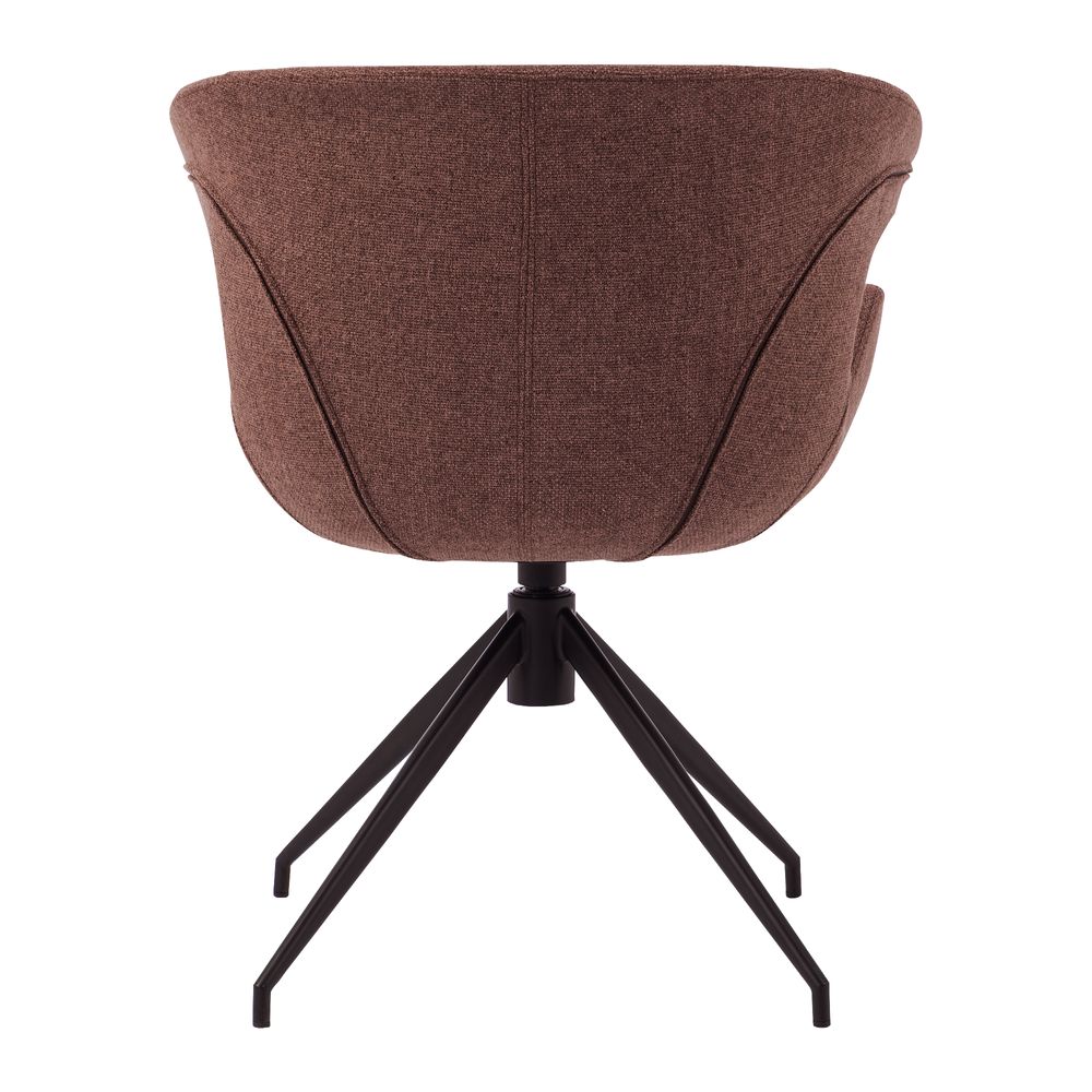 Chaise repas accoudoir tissu rouge