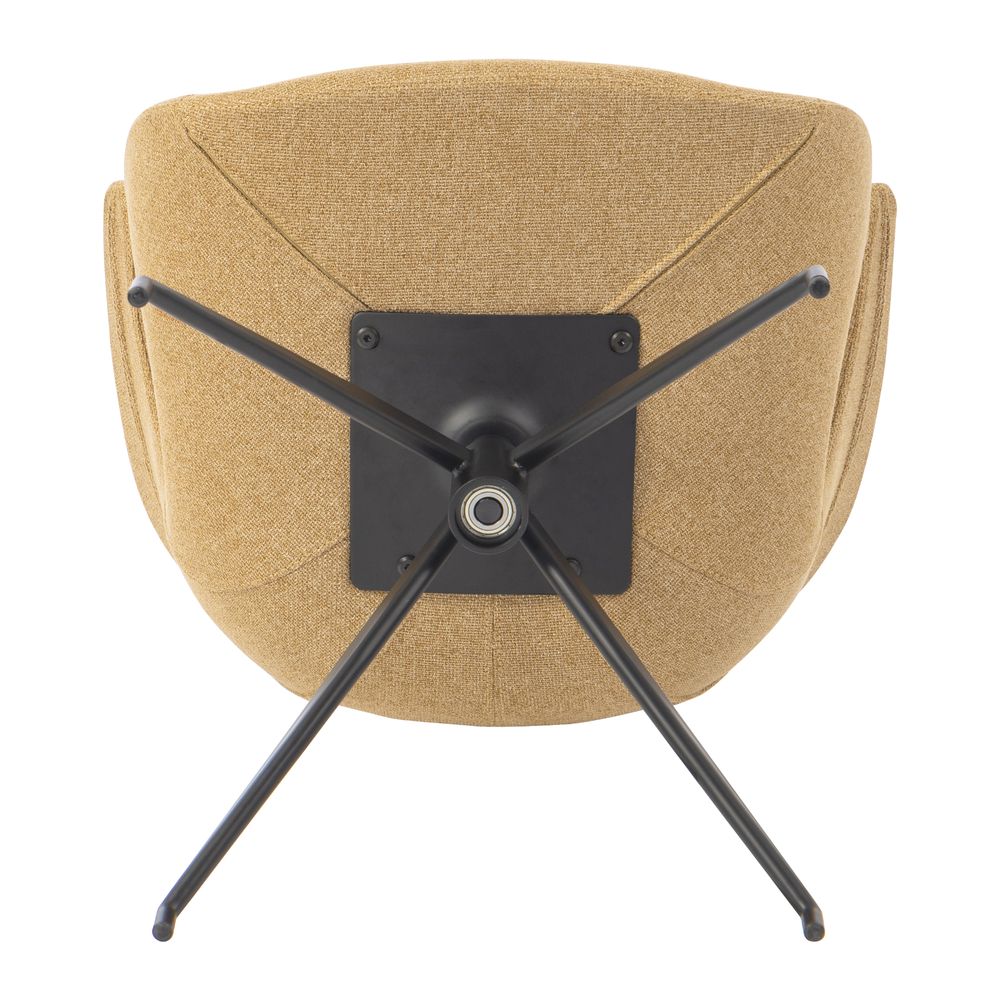Chaise repas accoudoir tissu miel