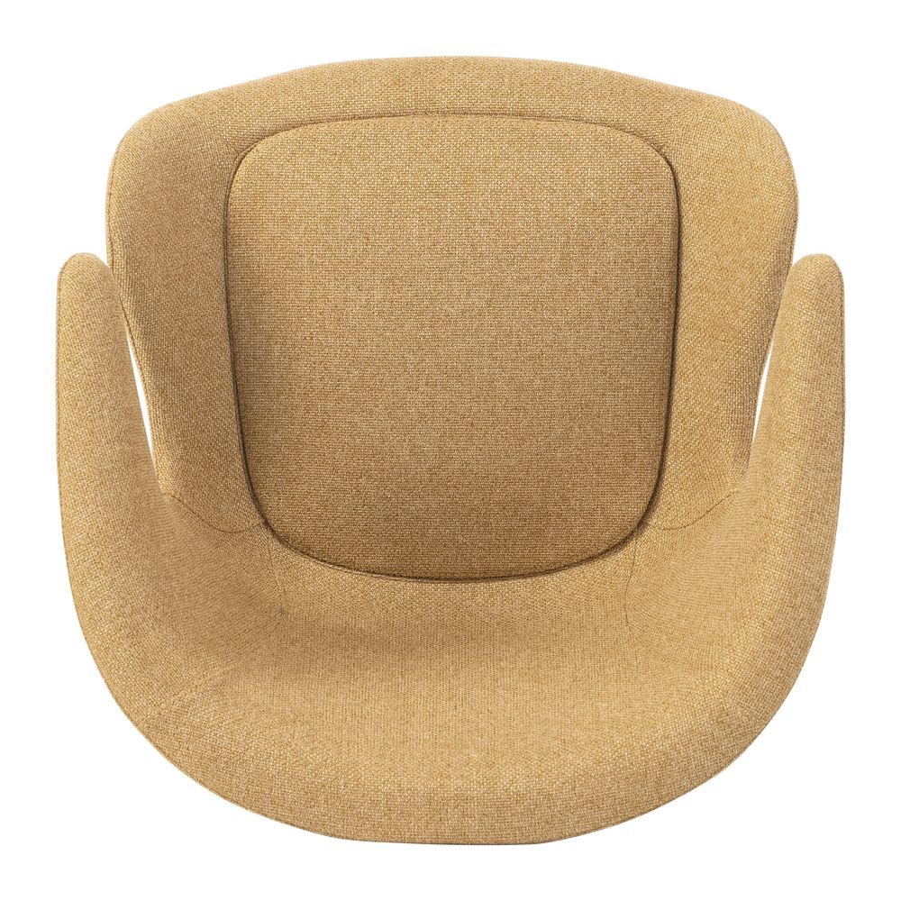 Chaise repas accoudoir tissu miel