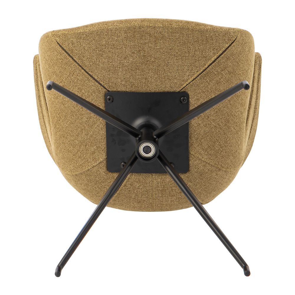 Chaise repas accoudoir tissu kaki