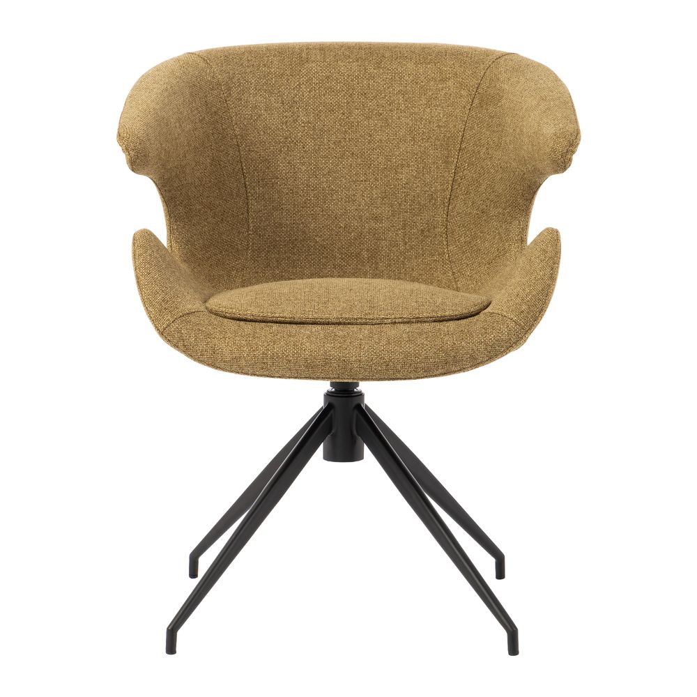 Chaise repas accoudoir tissu kaki