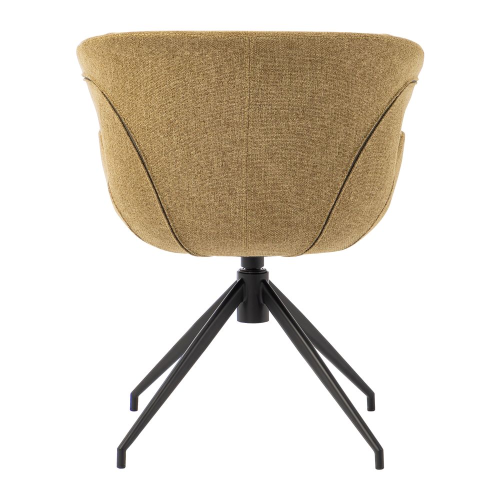 Chaise repas accoudoir tissu kaki