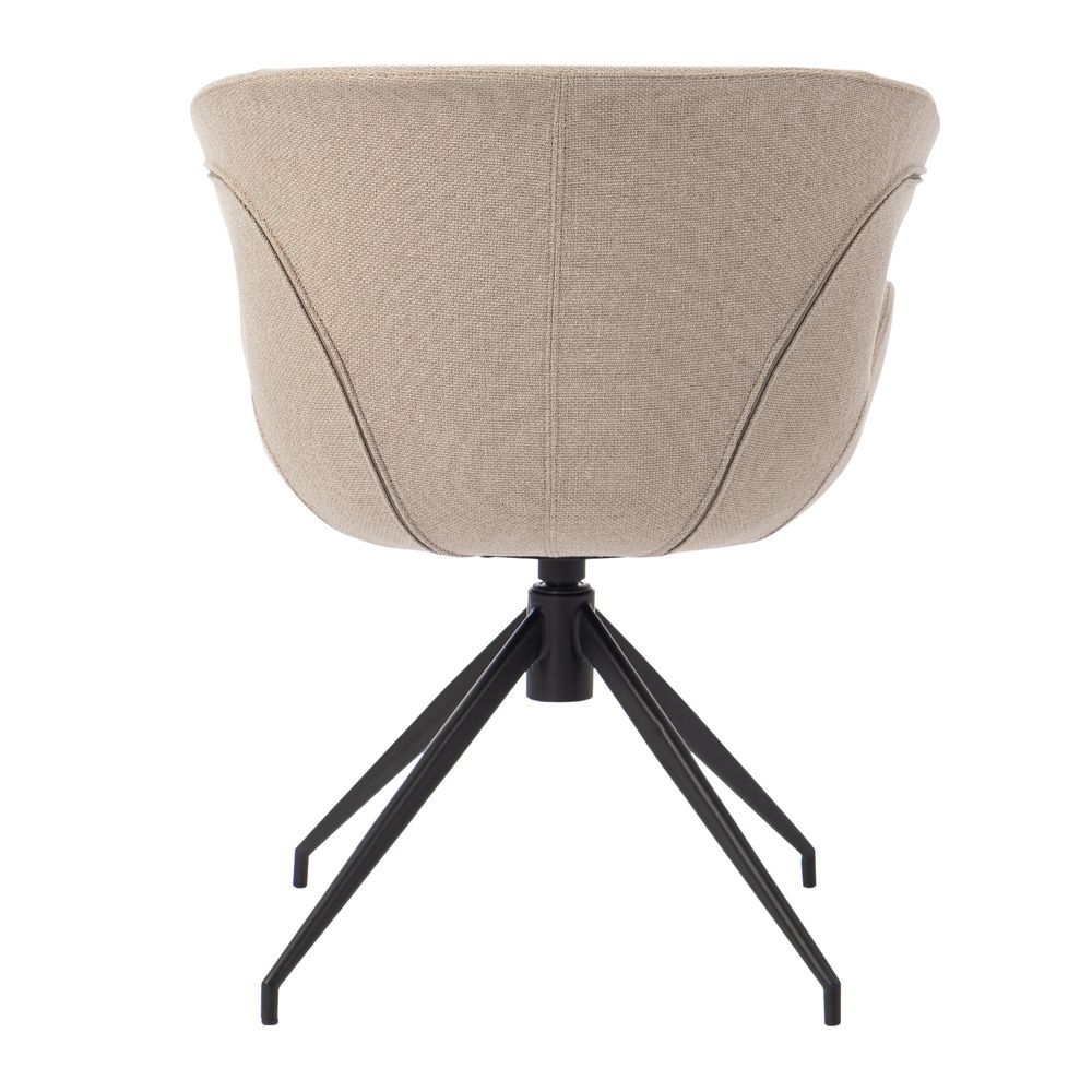 Chaise repas accoudoir tissu gris clair