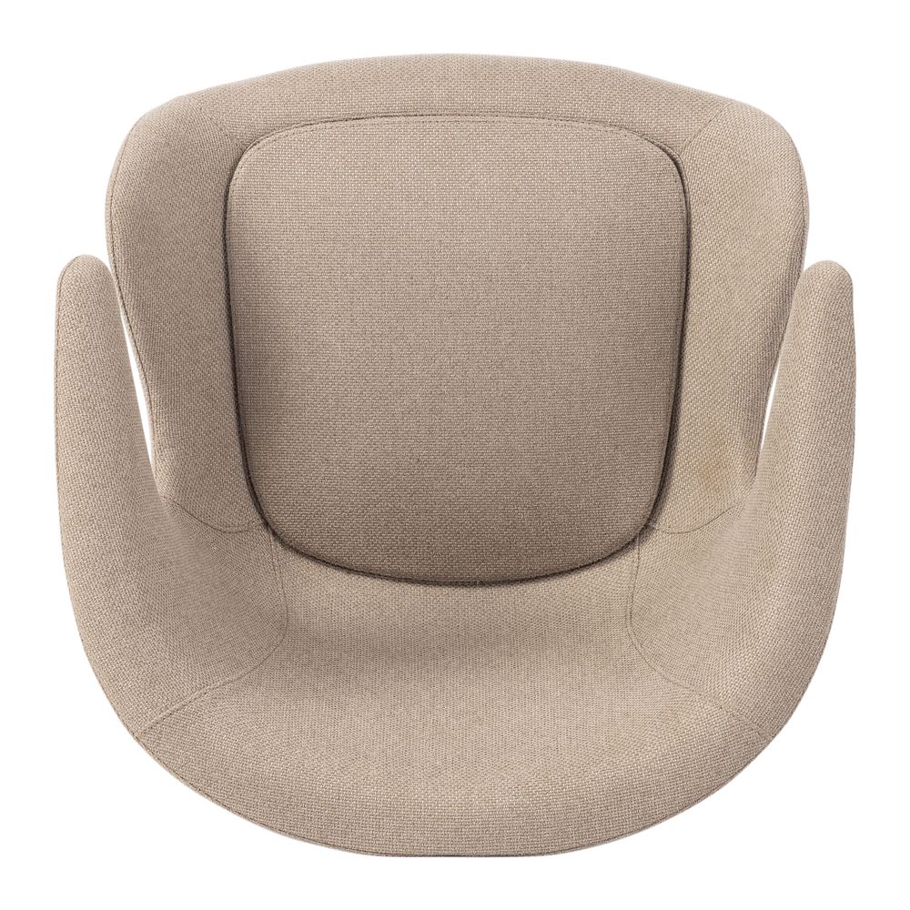 Chaise repas accoudoir tissu gris clair