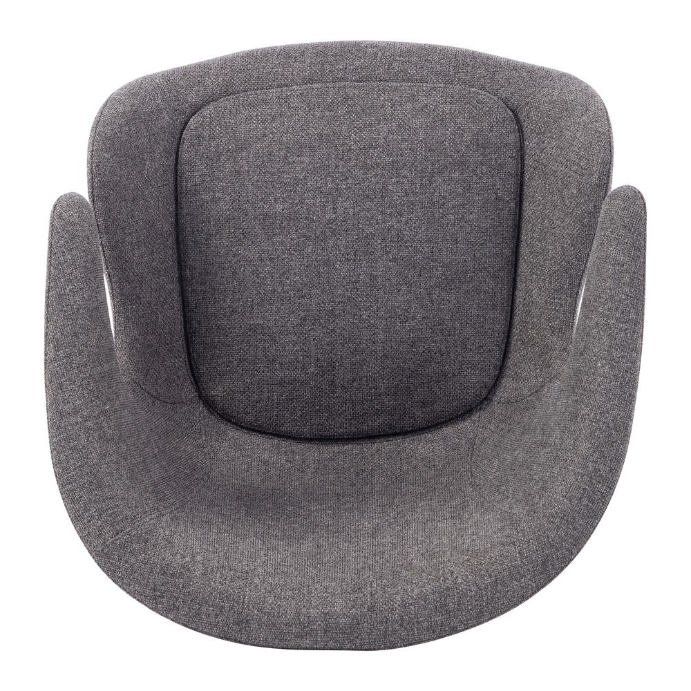 Chaise repas accoudoir tissu gris foncé