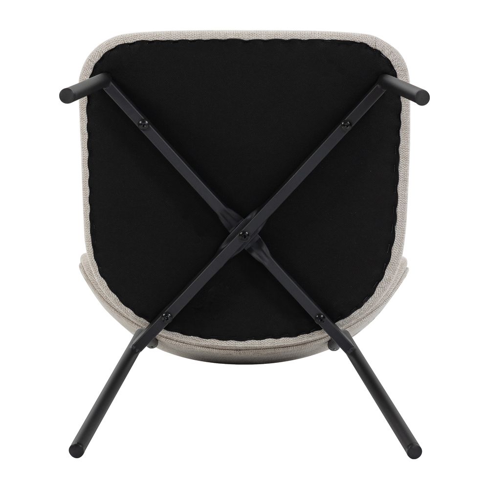 Chaise repas en tissu beige