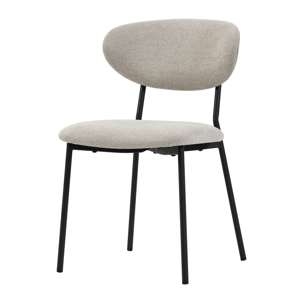 Chaise repas en tissu beige