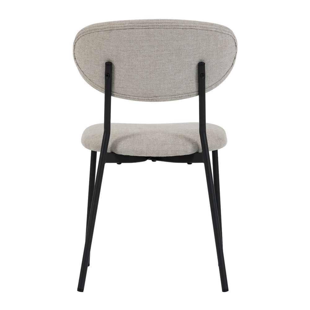Chaise repas en tissu beige