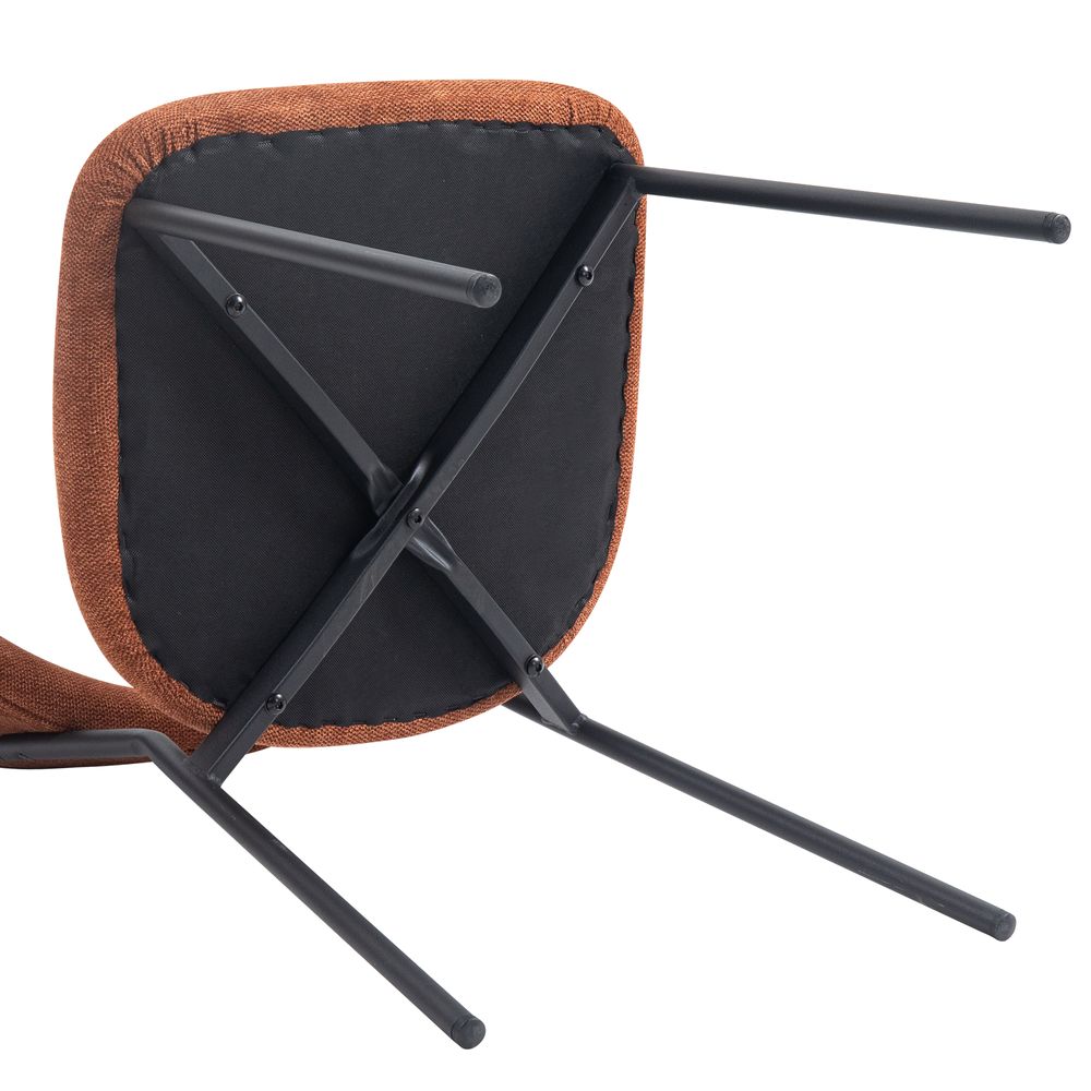 Chaise repas en tissu terracotta