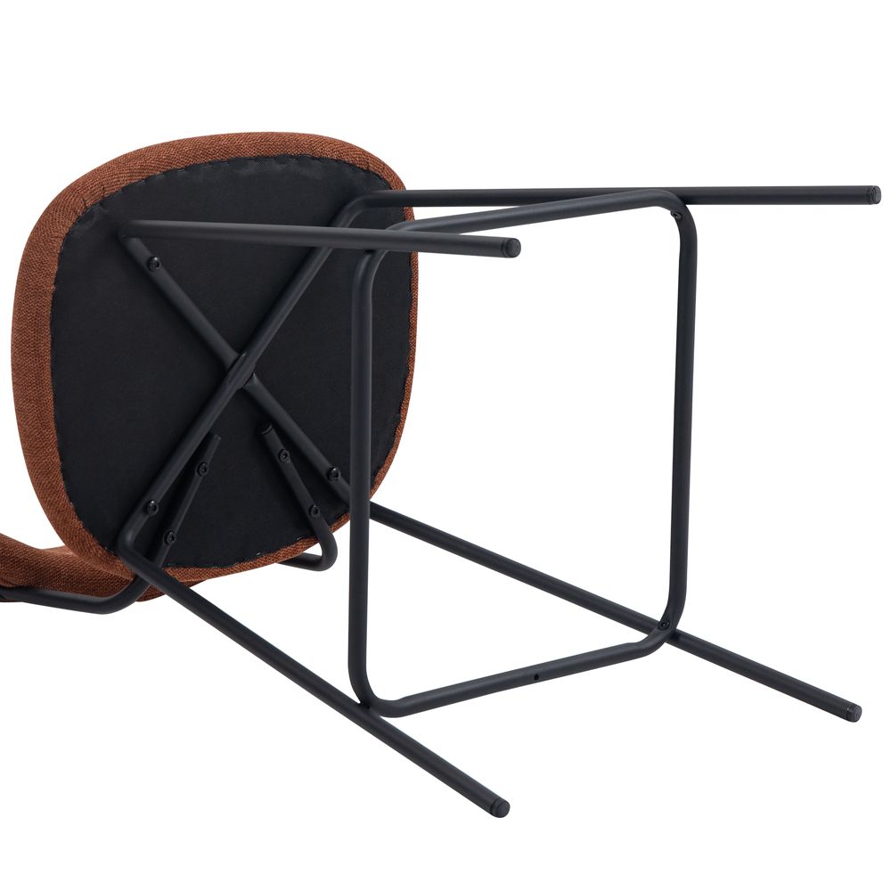 Chaise snack en tissu terracotta