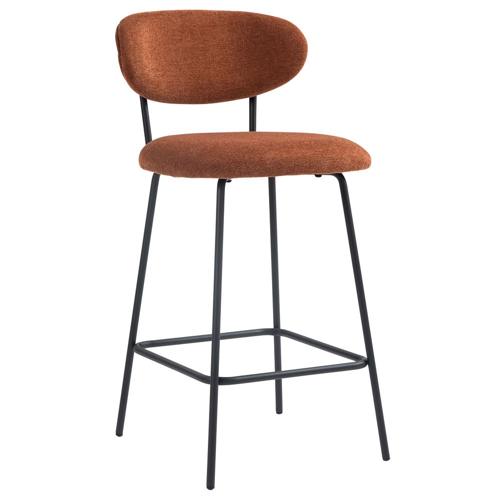 Chaise snack en tissu terracotta