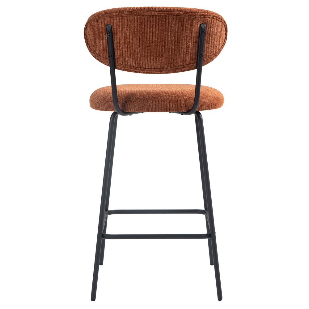 Chaise snack en tissu terracotta