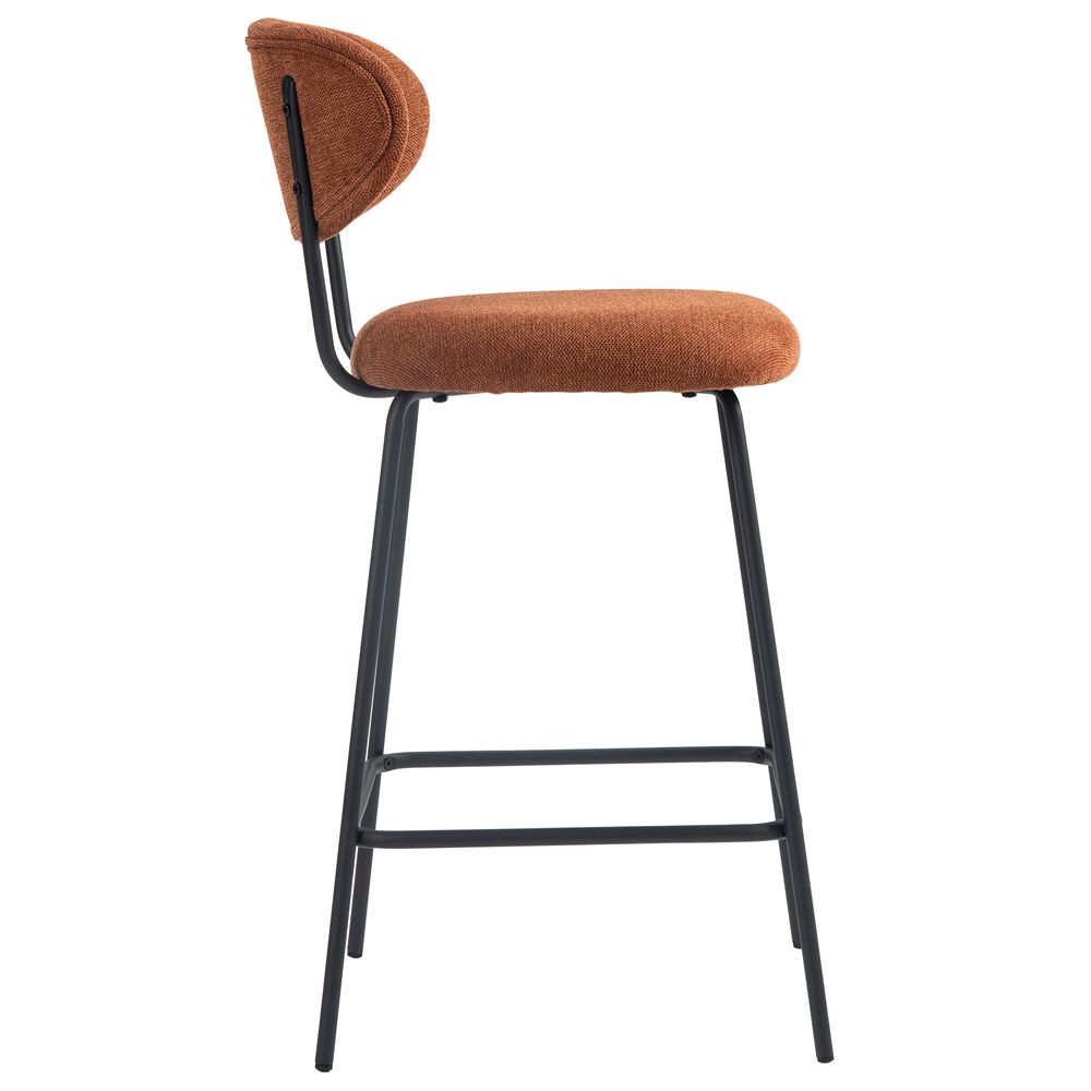 Chaise snack en tissu terracotta