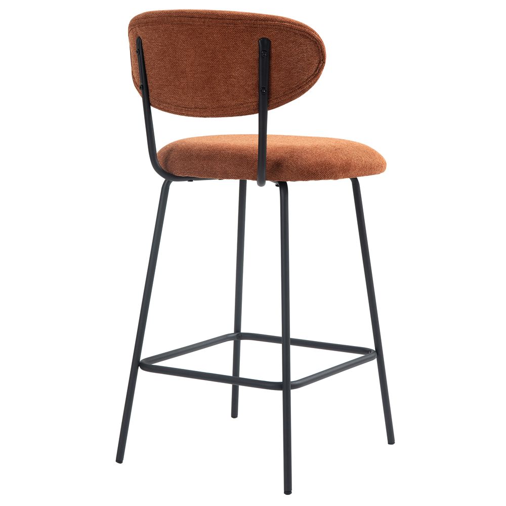 Chaise snack en tissu terracotta
