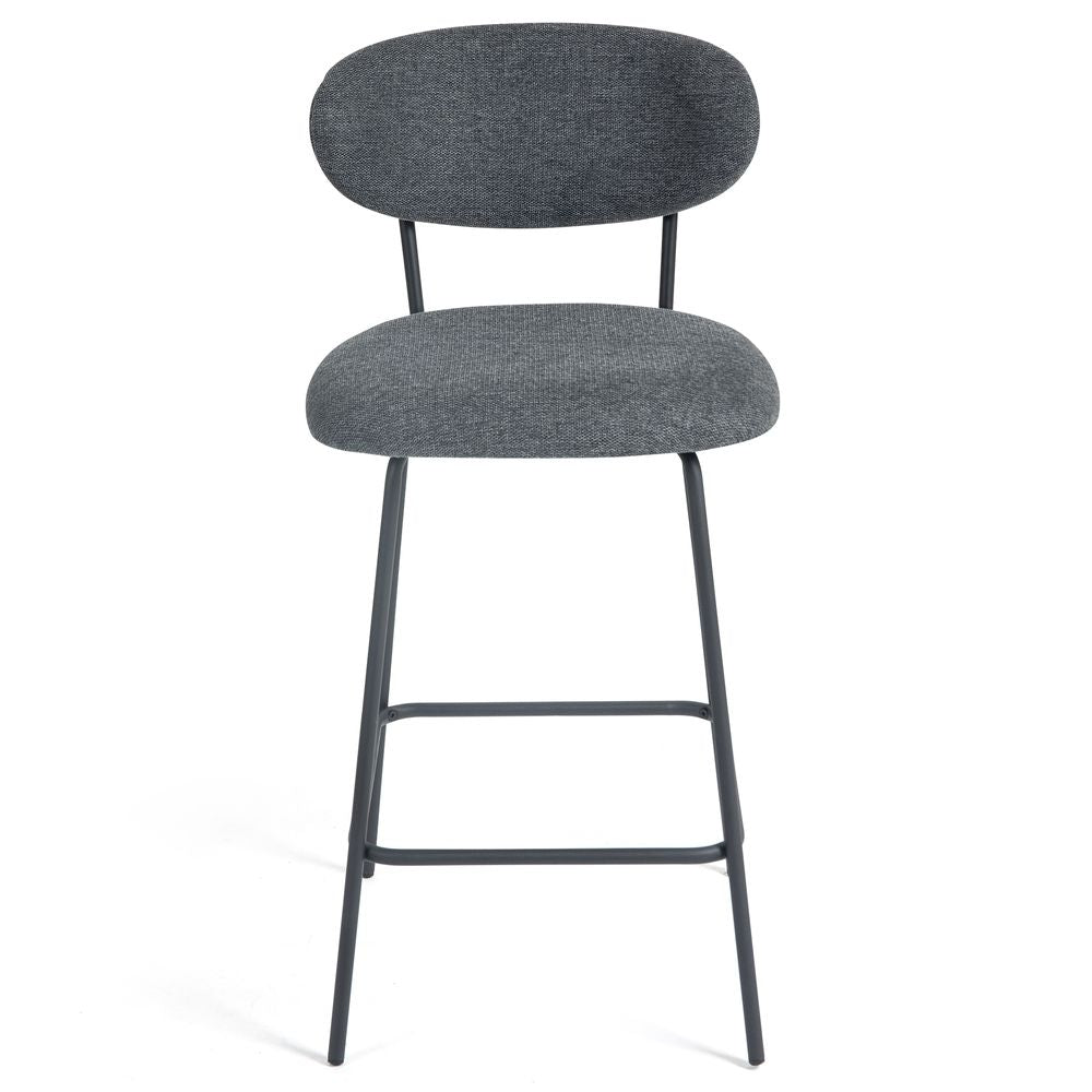 Chaise snack en tissu gris fonce