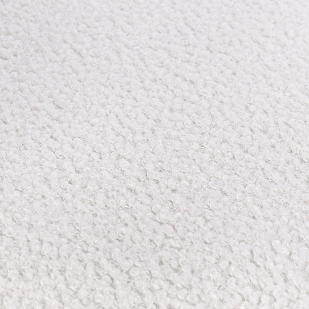 Chaise snack tissu effet laine bouclette blanche