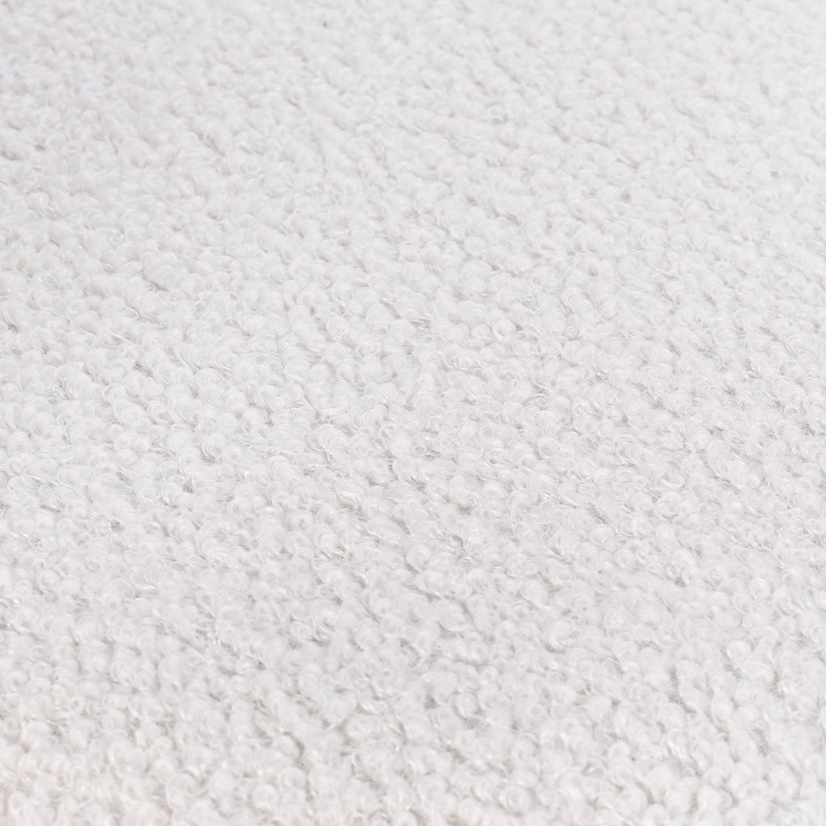 Chaise snack tissu effet laine bouclette blanche
