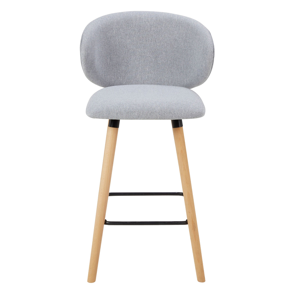 Chaise snack tissu gris clair