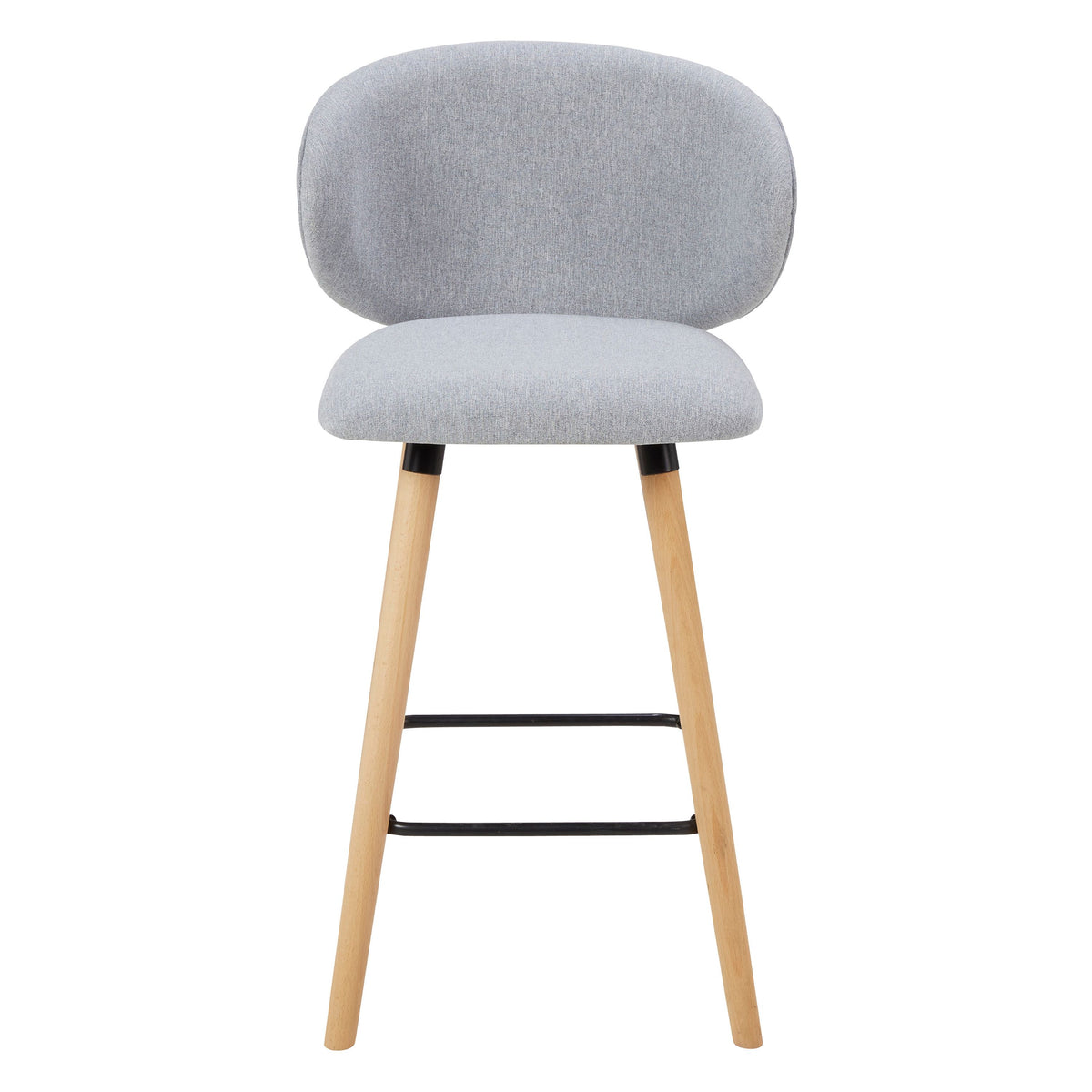Chaise snack tissu gris clair