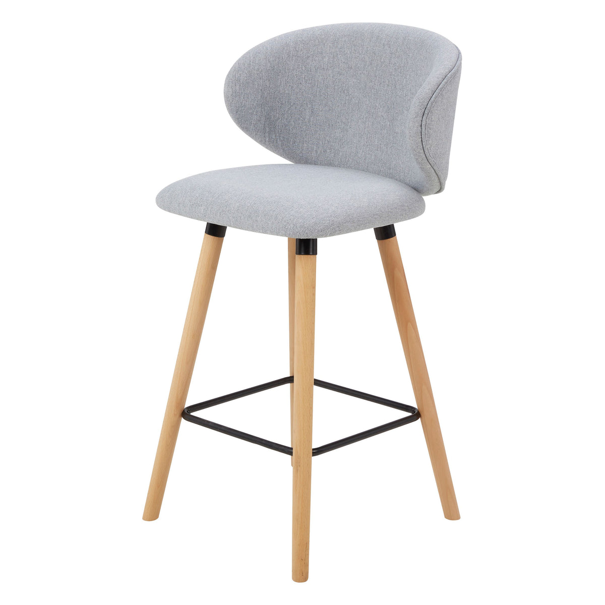 Chaise snack tissu gris clair