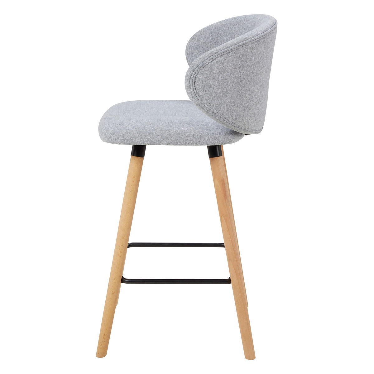 Chaise snack tissu gris clair