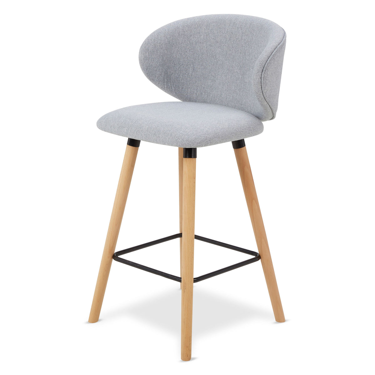 Chaise snack tissu gris clair