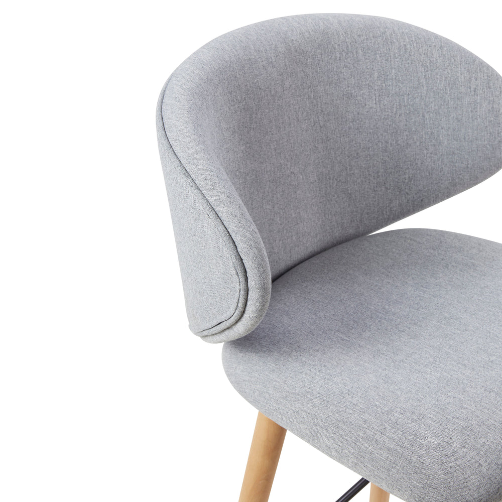 Chaise snack tissu gris clair