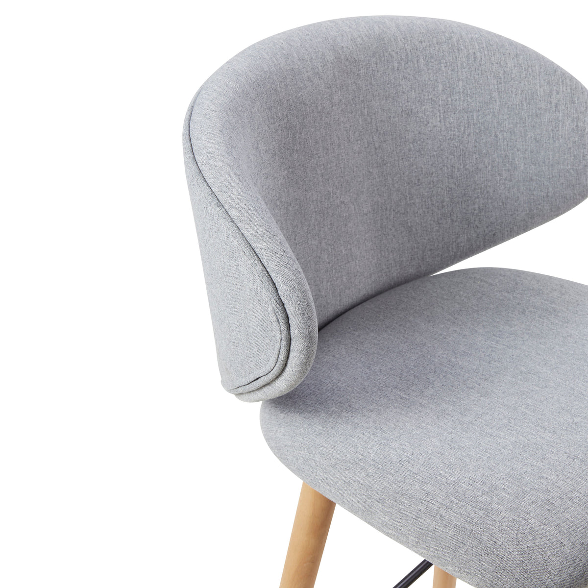 Chaise snack tissu gris clair