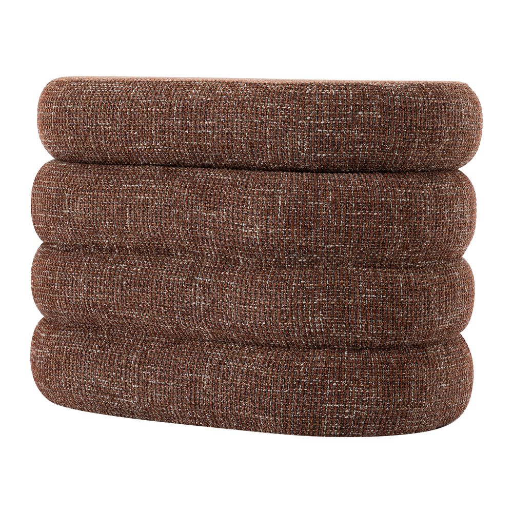 Banc coffre tissu chenillé rouge