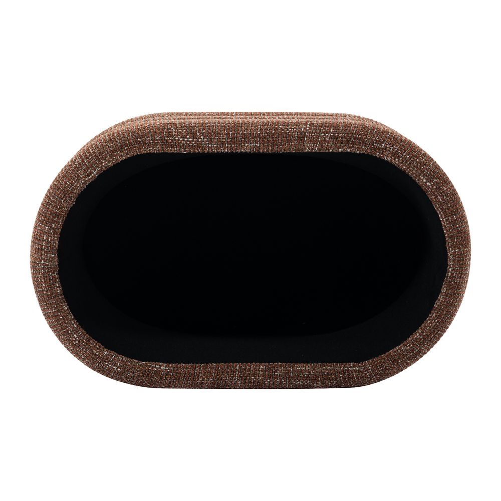 Banc coffre tissu chenillé rouge