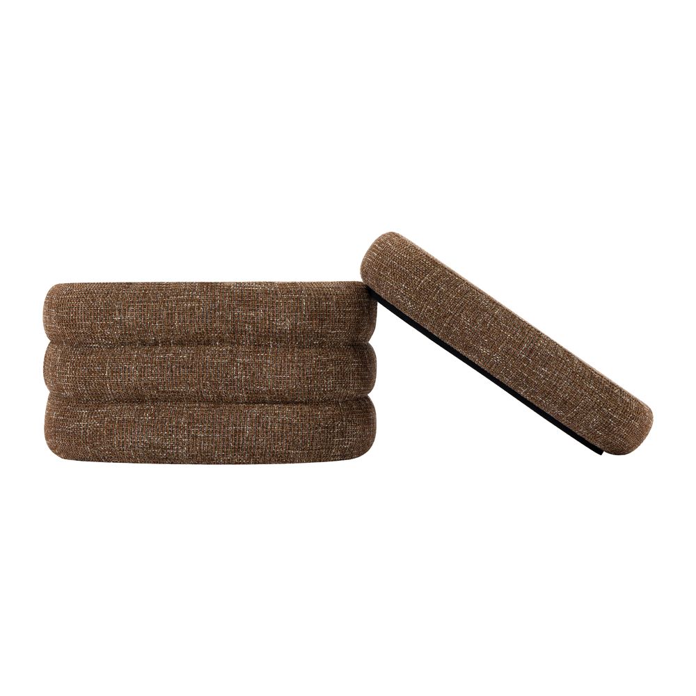 Banc coffre tissu chenillé rouge
