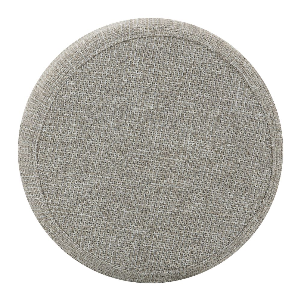 Pouf coffre tissu chenillé beige