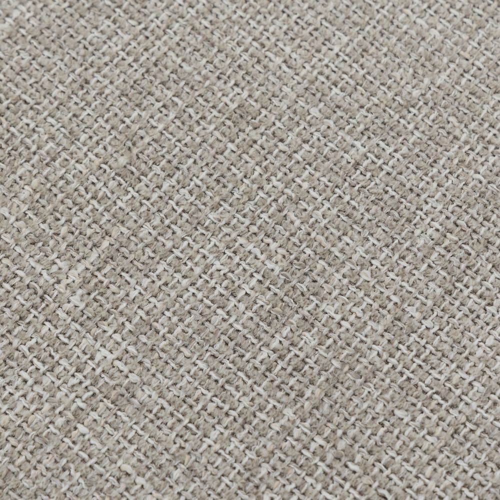 Pouf coffre tissu chenillé beige