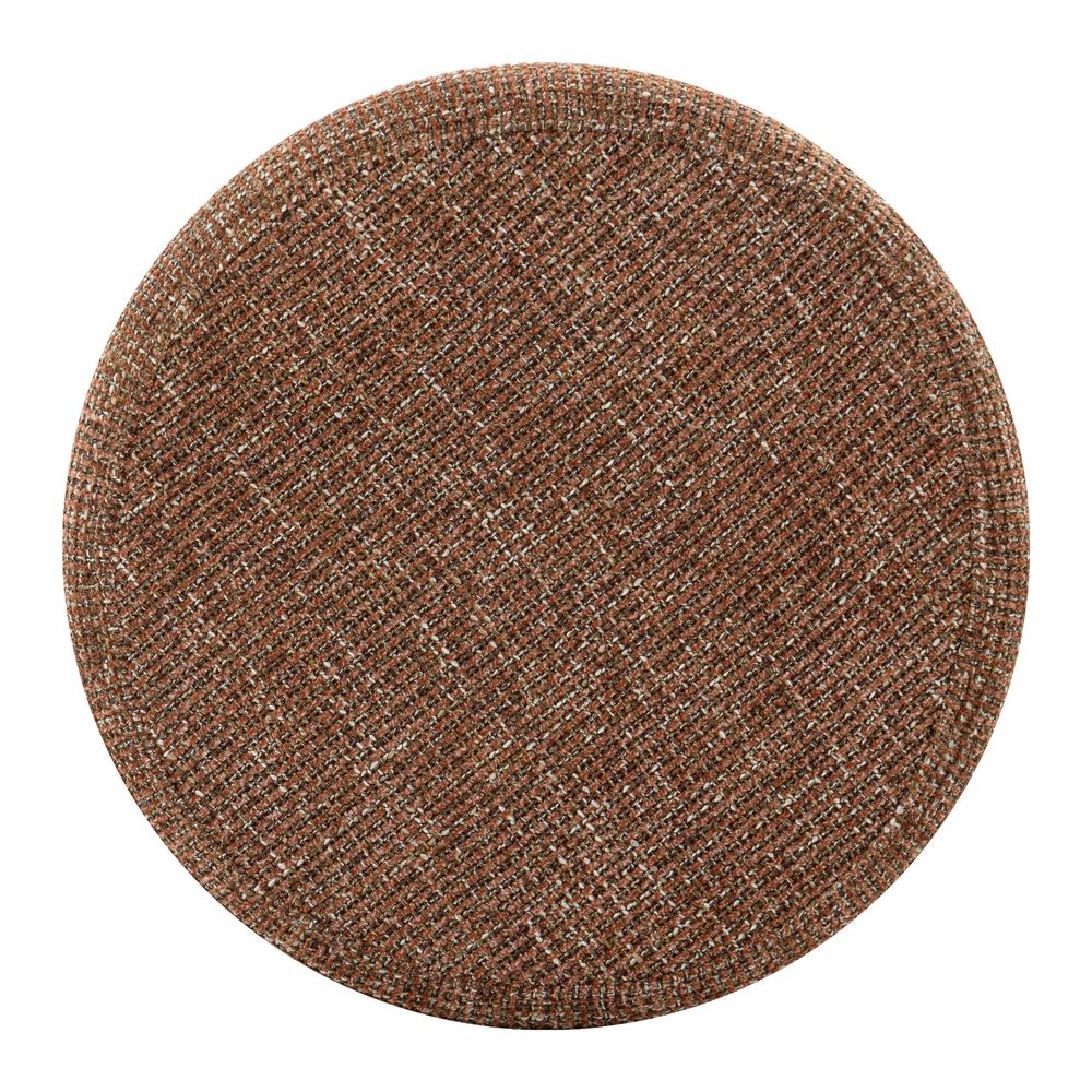 Pouf coffre tissu chenillé rouge