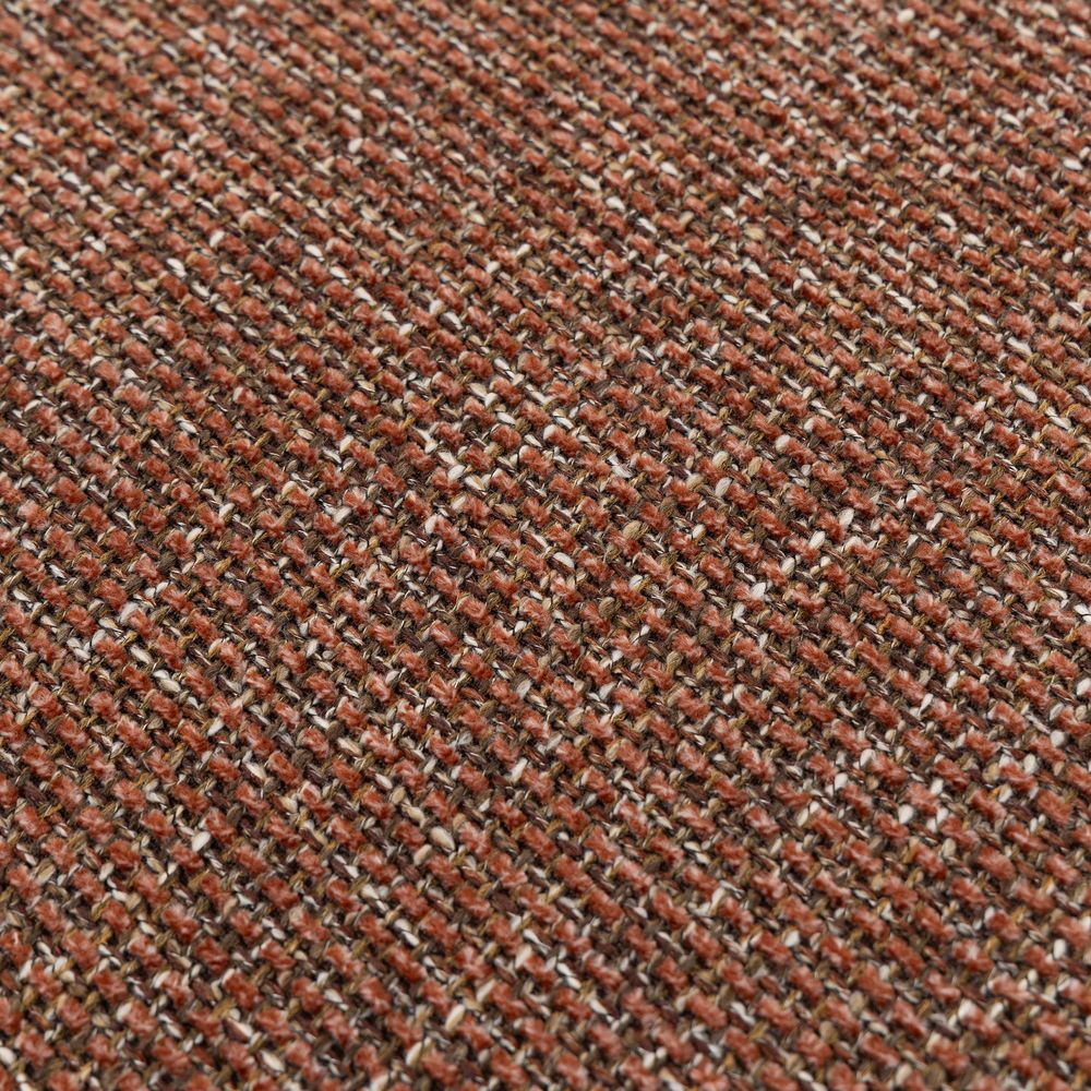 Pouf coffre tissu chenillé rouge