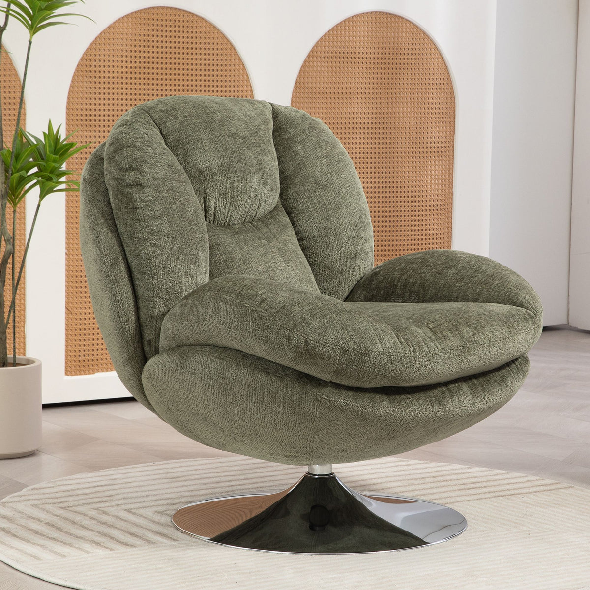 Fauteuil pivotant kaki