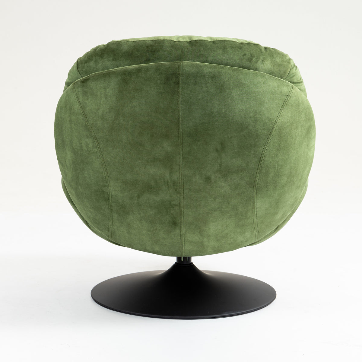 Fauteuil pivotant en velours vert