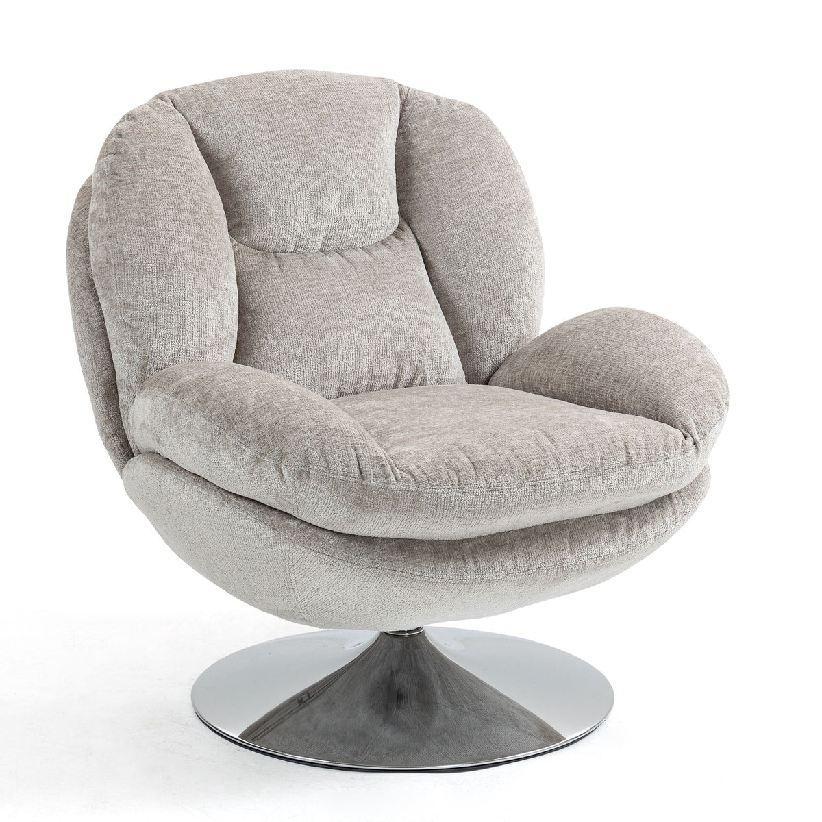 Fauteuil pivotant taupe
