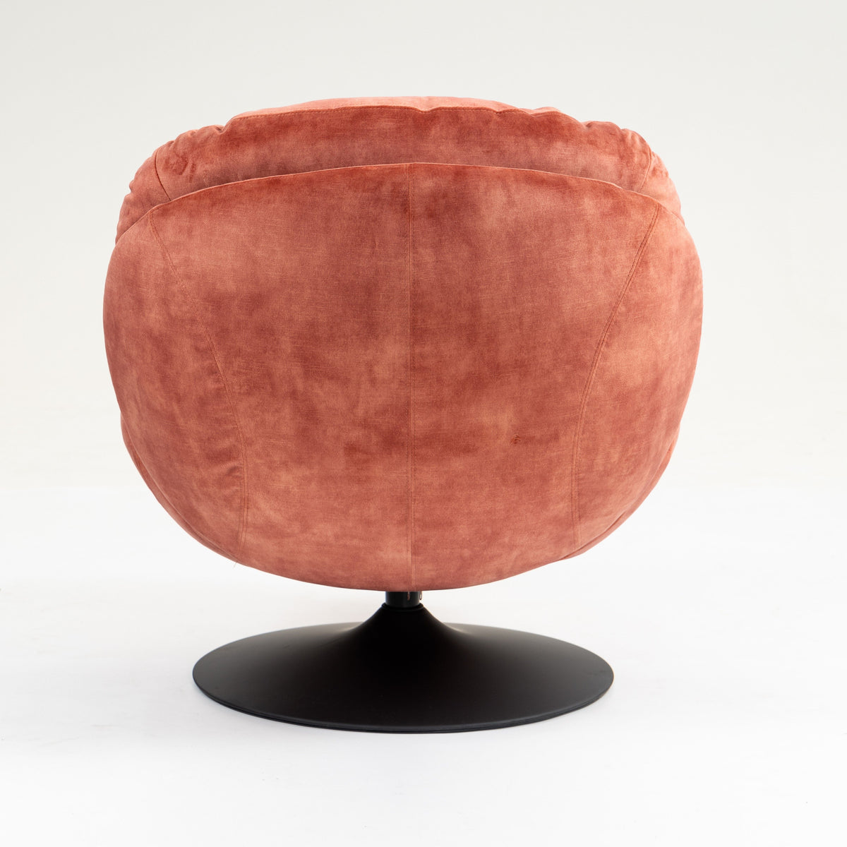 Fauteuil pivotant en velours rose