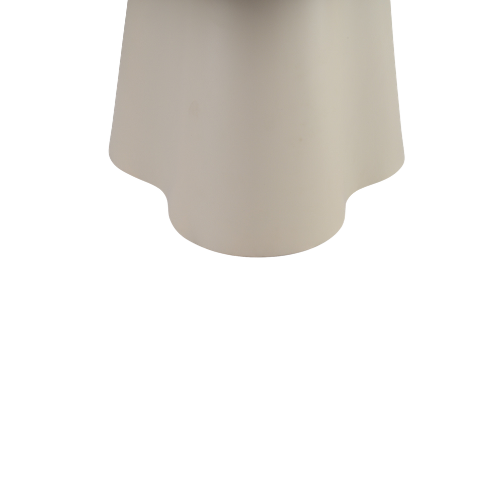 Table basse D80 en verre beige mat