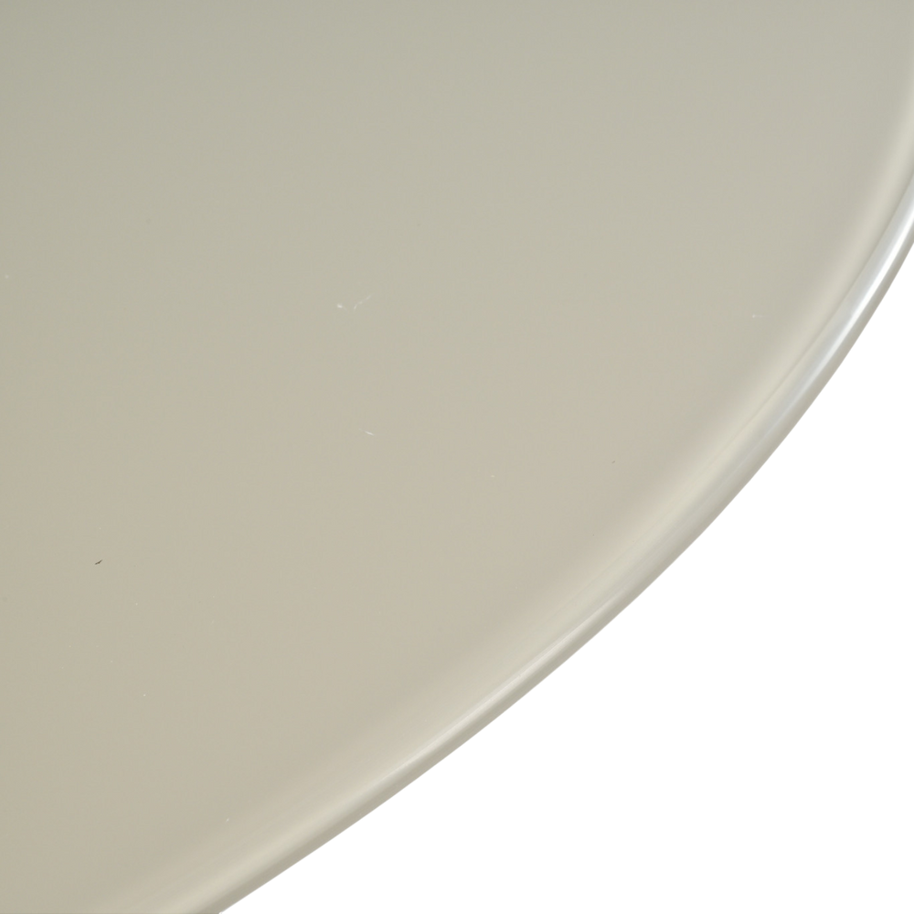Table basse D80 en verre beige mat