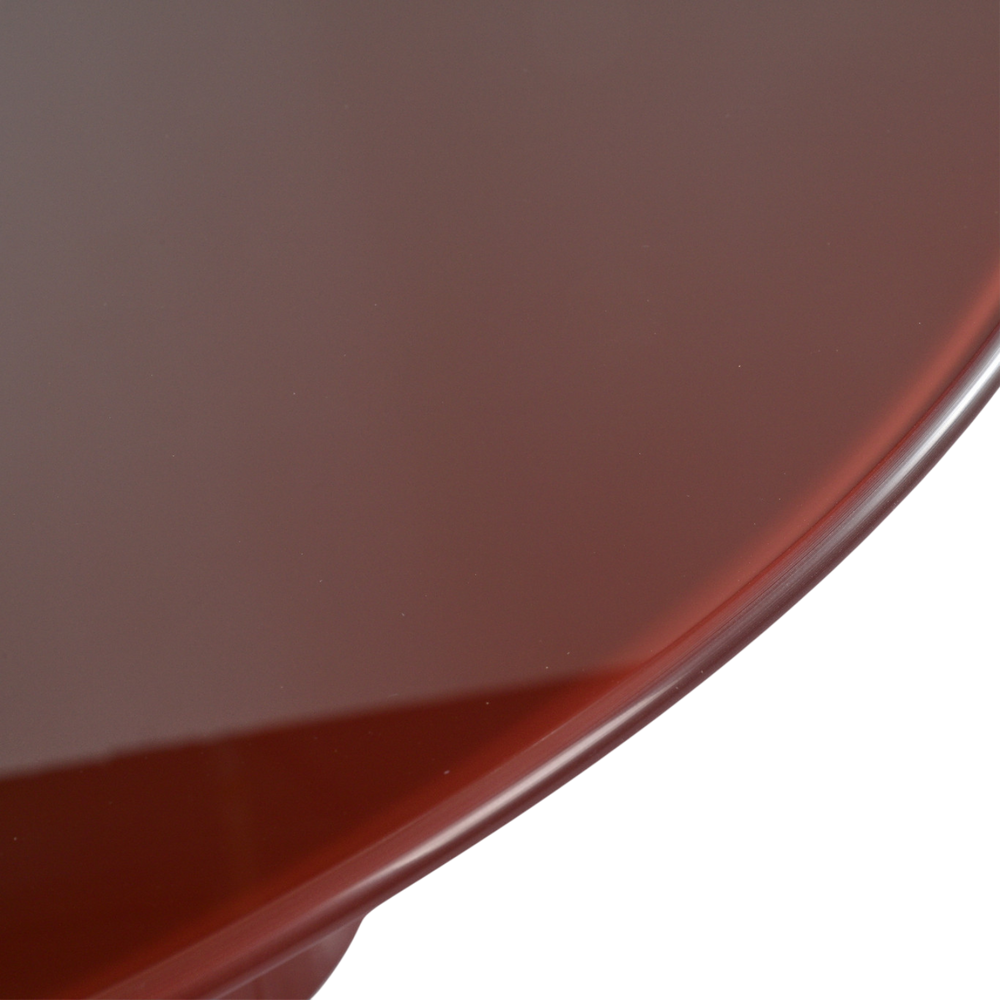 Table basse D80 en verre rouge brillant
