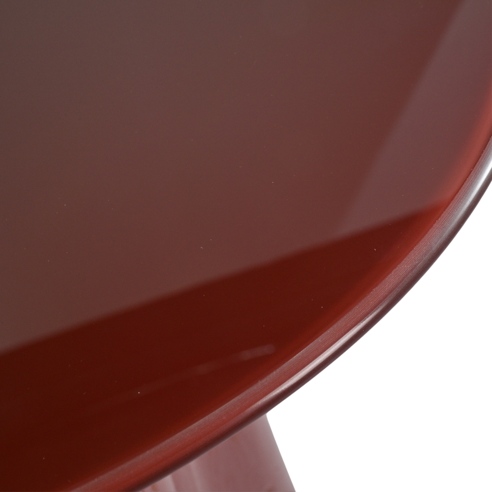 Table repas D120 en verre rouge brillant