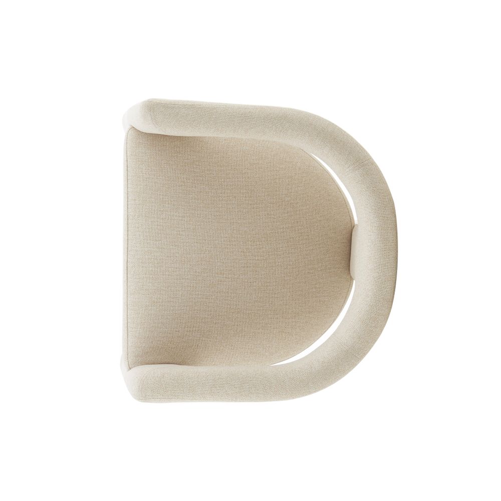 Chaise repas 3 pieds full tissu sable