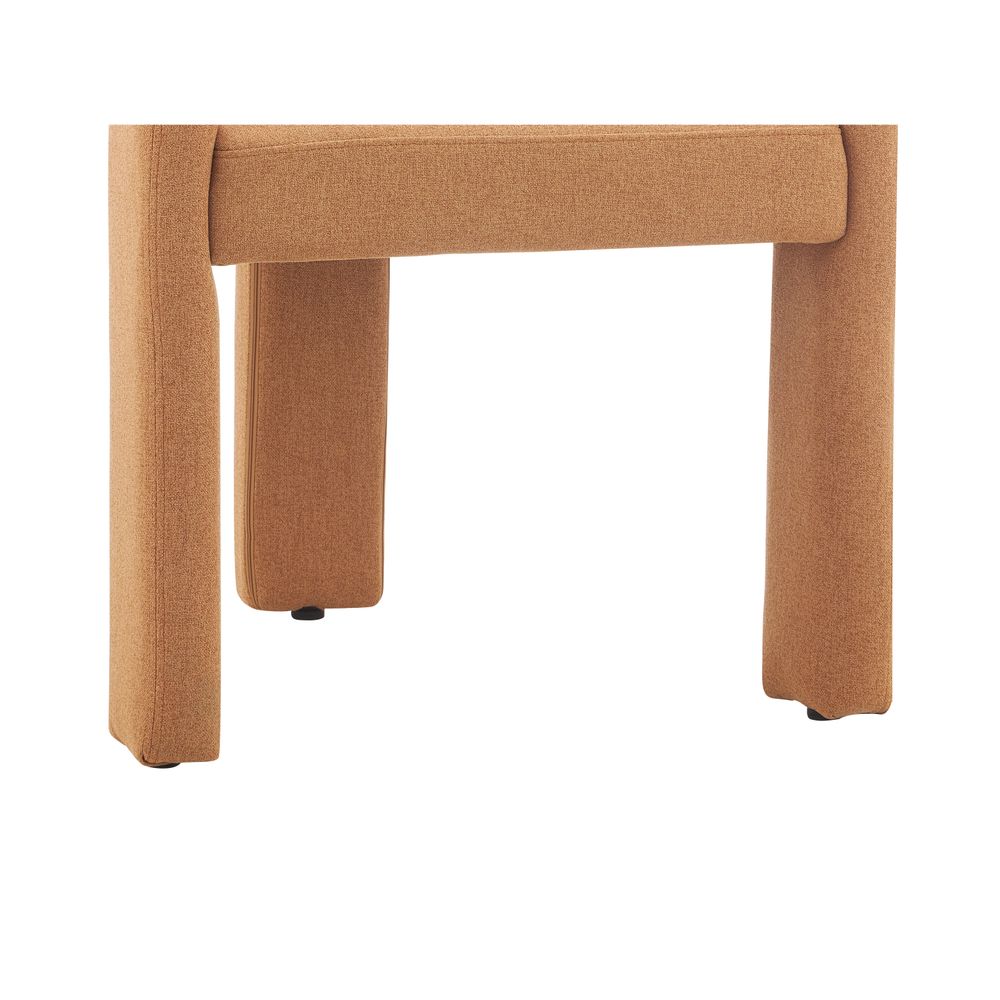Chaise repas 3 pieds full tissu marron clair