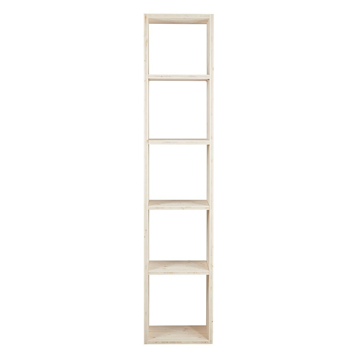 Cube de rangement pin brut 5 niches